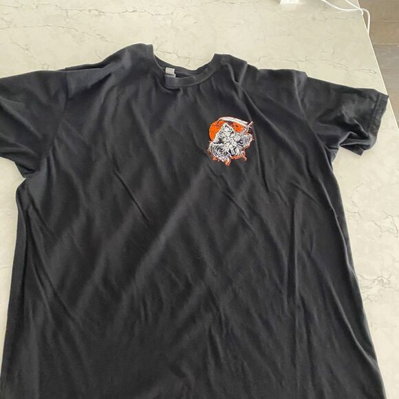 Grim Reaper Guns Offend You Next Level Apparel T-Shirt Men XL Black Graphics - Picture 2 of 9